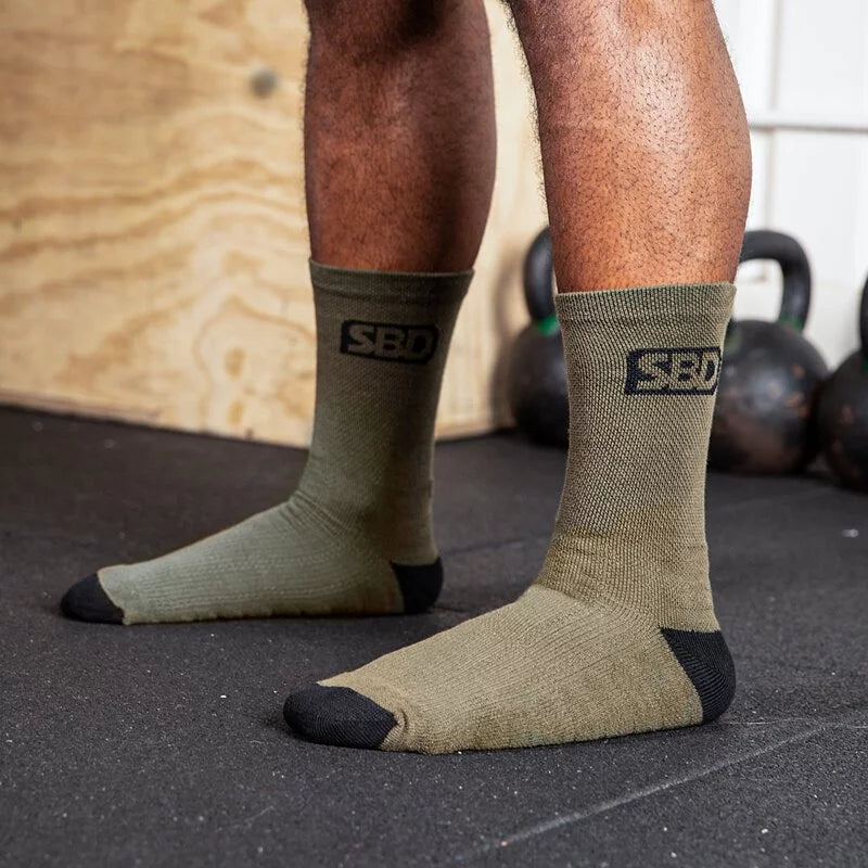 SBD Green With Black Sports Socks (Endure Range 2020)