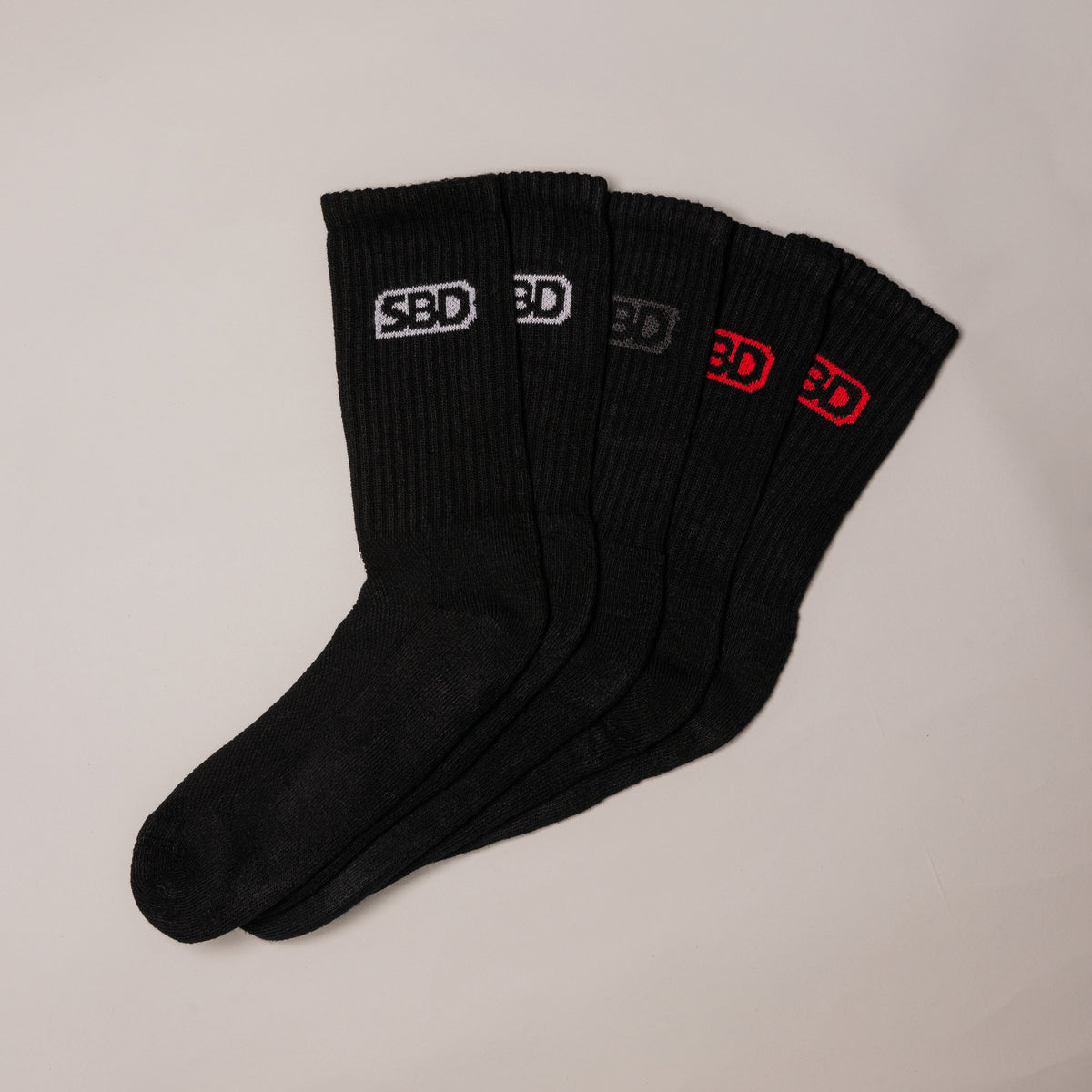 SBD Black Crew Socks 5 Pack (Classic Range)