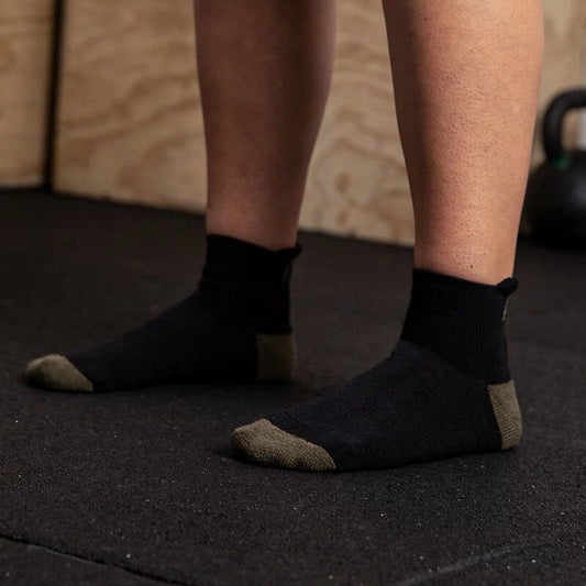 SBD Black With Green Trainer Socks (Endure Range 2020)